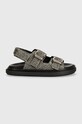 Alohas sandały skórzane Harper S100629.01 szary SS24