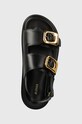Alohas sandale de piele Daria negru S100628.01