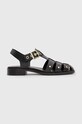 Kožené sandály AllSaints Nelly Stud přírodní kůže černá W028FA.BLK