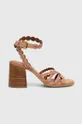 See by Chloé sandały skórzane Kaddy Cholewka: Skóra naturalna, Wnętrze: Skóra naturalna, Podeszwa: Materiał syntetyczny