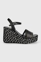 Kožené sandály Karl Lagerfeld GABLE KL34305.000 černá SS24