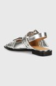 Обувки Балеринки GANNI Feminine Buckle Ballerina Metallic S2725 сребърен