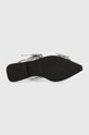 Балеринки GANNI Feminine Buckle Ballerina Metallic S2725 сребърен