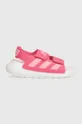 ružová Detské sandále adidas ALTASWIM 2.0 C Dievčenský
