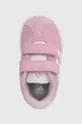 розовый Детские замшевые кроссовки adidas VL COURT 3.0 CF I
