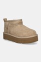 Дитячі замшеві чоботи UGG CLASSIC ULTRA MINI PLATFORM замша зелений 1157791K