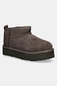 Dětské semišové sněhule UGG CLASSIC ULTRA MINI PLATFORM 1157791K hnědá AA00