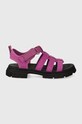 Παιδικά σανδάλια UGG ASHTON MULTISTRAP δέρμα σαμουά μωβ 1152821K