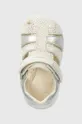 strieborná Detské semišové sandále Geox SANDAL MACCHIA