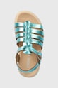 Geox sandały skórzane dziecięce SANDAL SOLEIMA turkusowy J35GSB.000CF.24.27