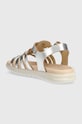 Fete Geox sandale din piele pentru copii SANDAL SOLEIMA J35GSB.000CF.28.35 argintiu