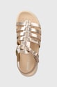 Dětské kožené sandály Geox SANDAL SOLEIMA zlatá J35GSB.000CF.36.39