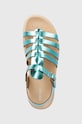 Geox sandale din piele pentru copii SANDAL SOLEIMA turcoaz J35GSB.000CF.36.39