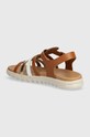 Fete Geox sandale din piele pentru copii SANDAL SOLEIMA J35GSB.043CF.36.39 maro