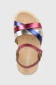 fialová Detské kožené sandále Geox SANDAL SOLEIMA