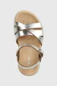 серебрянный Детские кожаные сандалии Geox SANDAL SOLEIMA