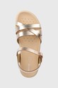 Detské kožené sandále Geox SANDAL SOLEIMA zlatá J45GSA.000CF.36.39
