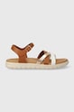 Geox sandale din piele pentru copii SANDAL SOLEIMA J45GSA.043CF.28.35 maro SS24