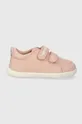 Garvalin scarpe da ginnastica per bambini in pelle rosa