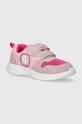 Garvalin sneakersy dziecięce imitacja zamszu różowy 242811.G