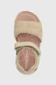 бежевый Детские кожаные сандалии Biomecanics