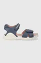 modrá Detské kožené sandále Biomecanics Dievčenský