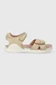 béžová Detské kožené sandále Biomecanics Dievčenský