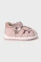 Детские кожаные сандалии Mayoral розовый