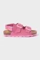 рожевий Дитячі замшеві сандалі Mayoral Для дівчаток