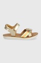 Shoo Pom sandale din piele pentru copii GOA BUBULLE Q4NBDK04.25.27 aur SS24