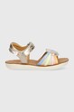 Shoo Pom sandale din piele pentru copii GOA HEART Q4NEDF04.25.27 bej SS24