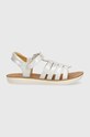 Shoo Pom sandale din piele intoarsa pentru copii GOA SPART Q4NKAM04.28.34 argintiu SS24