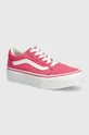 ροζ Παιδικά πάνινα παπούτσια Vans UY Old Skool Platform Για κορίτσια