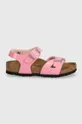 Дитячі сандалі Birkenstock Rio Kids BF Patent рожевий