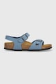Παιδικά σανδάλια Birkenstock Rio Kids BFBC απομίμηση λείου δέρματος μπλε 1026856.24.35