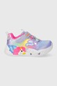 Skechers sneakers pentru copii UNICORN CHARMER TWILIGHT DREAM textil violet 302681N