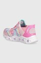Fete Skechers sneakers pentru copii GALAXY LIGHTS TIE DYE TAKEOFF 303707L roz