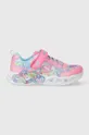 Skechers sneakersy dziecięce INFINITE HEART LIGHTS COLOR LOVIN różowy