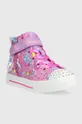 Παιδικά πάνινα παπούτσια Skechers TWINKLE SPARKS UNICORN DAYDREAM ροζ