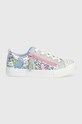 Skechers tenisi copii TWINKLE SPARKS FLYING HEARTS textil argintiu 314805L