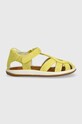 Παιδικά σανδάλια από δέρμα nubuck Camper K800363 κίτρινο SS24
