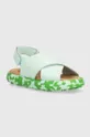 зелений Дитячі шкіряні сандалі Camper Для дівчаток