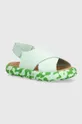 зелёный Детские кожаные сандалии Camper Для девочек