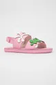 ružová Detské kožené sandále Camper Dievčenský