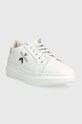Patrizia Pepe sneakersy skórzane dziecięce PPJ210.36.41 biały SS24