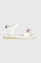 Patrizia Pepe sandały skórzane dziecięce PPK299 biały SS24