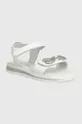 білий Дитячі шкіряні сандалі Patrizia Pepe Для дівчаток