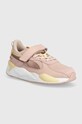 Detské tenisky Puma RS-X Metallic AC+ PS semišová koža ružová 391985