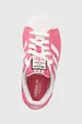 ροζ Παιδικά δερμάτινα αθλητικά παπούτσια adidas Originals SUPERSTAR