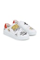 Kenzo Kids teniși din piele copii mic de statură alb K60089.
